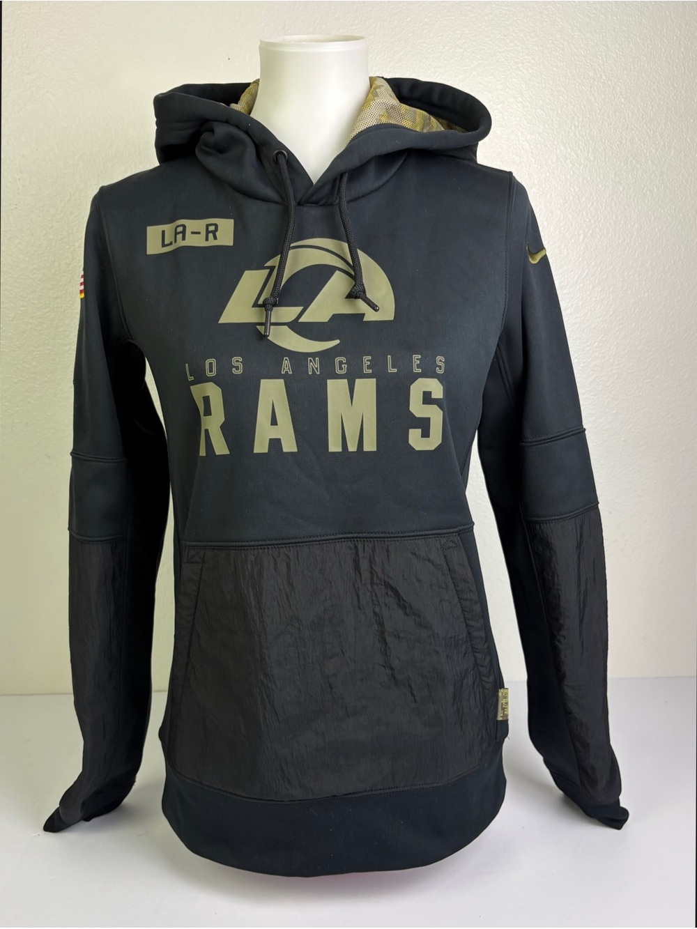 Nike LA Rams Salute to Service Hoodie Women’s Small NFL On Field Dri-FIT Black